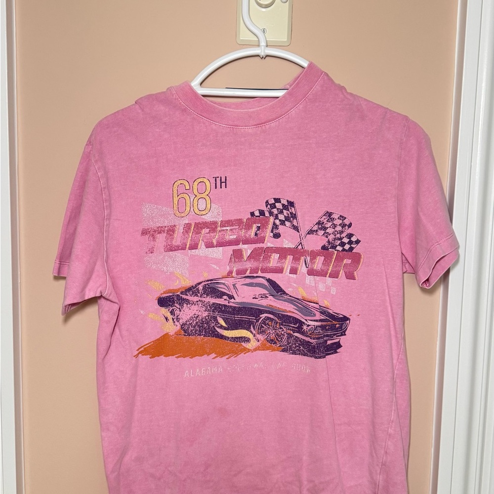 Cotton On Turbo Motor Pink T-Shirt | XXS